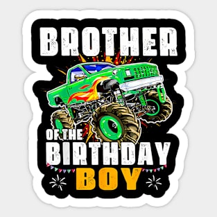 Monster Truck Family Matching Brother Of The Birthday Boy Sticker